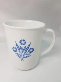 1 VINTAGE BLUE CORNFLOWER CORNING COFFEE MUG CUP MICROWAVE SAFE USA
