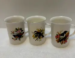 SET OF 3 VINTAGE ROYAL WORCESTER SPODE BONE CHINA HAMMERSLEY CUP/MUGS