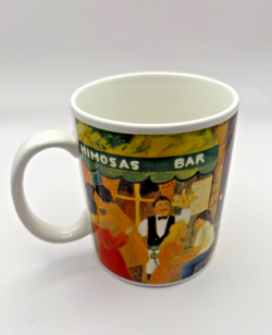 VINTAGE WILLIAMS-SONOMA MUG 2002 GUY BUFFET MARKETPLACE WRAP-AROUND ITALIAN ART