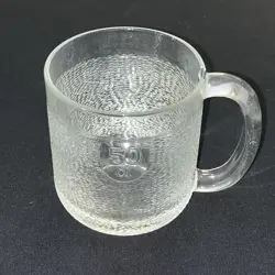IITTALA KROUVI 50CL VINTAGE GLASS BEER COFFEE MUG FINLAND OIVA TOIKKA