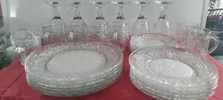 31 PIECE VINTAGE PRINCESS HOUSE FANTASIA CRYSTAL TABLE SERVICE FOR 6 *NICE*