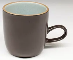 VINTAGE HEATH CERAMICS COUPE 305 LOW LOOP HANDLE MUG CUPS AQUA HEATHER