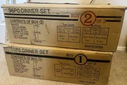 VINTAGE NORITAKE REINA #6450Q 96 PIECE SET ORGINAL 1968 BOXES SILVER WHITE CHINA