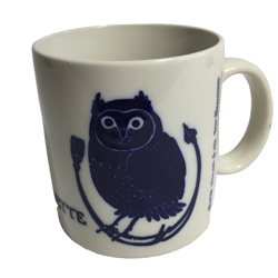 VINTAGE 1978 TAYLOR & NG LA CHOUETTE OWL COFFEE MUG CUP BLUE 12 OZ CLEAN