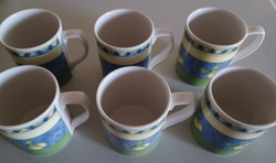 VINTAGE CARMINA ROYAL DOULTON MUG FINE CHINA LEMONS W/DIAMOND PATTERN TC1277 EUC