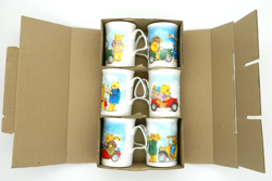 NEW VINTAGE TEDDIES ROY KIRKHAM FINE BONE CHINA CUP MUG ENGLAND 1993 LOT 6 CARS
