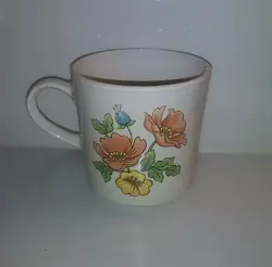 VINTAGE CORNING ROYAL GARDEN COFFEE MUG CUP CORNER STONE (AKA ROSE GARDEN)