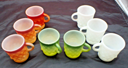 8 VINTAGE FIRE KING KIMBERLY DIAMOND COFFEE CUP MUG MADE