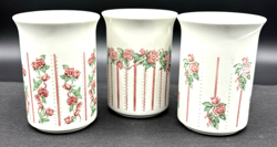 3 VINTAGE CHURCHILL ENGLAND PINK ROSE TEA CUPS MUGS COTTAGE CORE