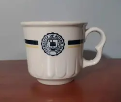 UNIVERSITY OF NOTRE DAME VINTAGE SHENANGO CHINA CUP RESTAURANT WARE MUG