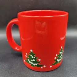 VINTAGE WAECHTERSBACH W GERMANY COLLECTIBLE CHRISTMAS TREE COFFEE MUG