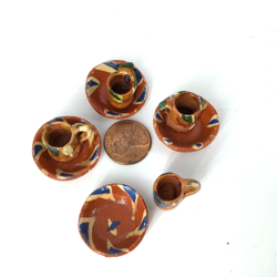 HANDPAINTED REDWARE POTTERY
