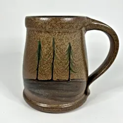 BROWN STONEWARE MUG