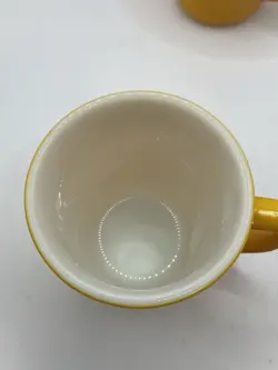 VINTAGE CORNING WARE CORELLE SET OF 2 COFFEE CUPS MUGS SUNFLOWER GOLD YELLOW
