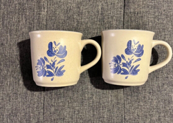 PFALTZGRAFF YORKTOWNE VINTAGE STONEWARE COFFEE MUGS SET OF 2