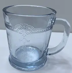 BEAUTIFUL VINTAGE FIRE KING SAPPHIRE BLUE PHILBE D HANDLE MUG