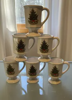 PEDESTAL MUGS CHRISTMAS