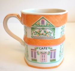 LENOX SPICE VILLAGE COFFEE MUG ORANGE COFFEE TEA MUG 1992 VINTAGE