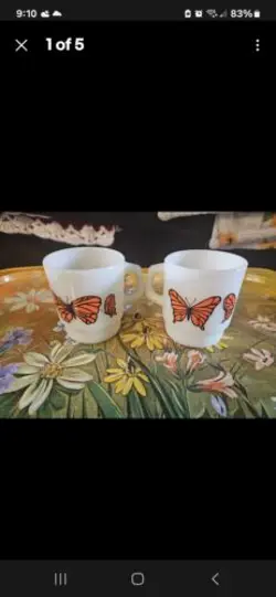 BUTTERFLY MUGS SET