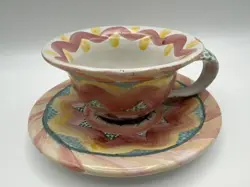 PAINTED TEACUP MUG