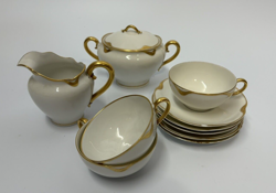 HAVILAND LIMOGES CHINA SILVER ANNIVERSARY CREAMER SUGAR DISH WITH LID AND MORE