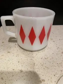 GLASS HARLEQUIN RED
