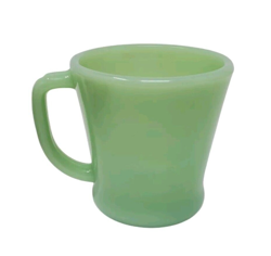 VINTAGE JADEITE FIRE KING COFFEE MUG CUP D HANDLE MILK GLASS OVEN WARE 5