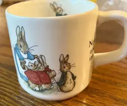 VINTAGE WEDGWOOD 1991 PETER RABBIT CHILD'S CUP MUG BEATRIX POTTER ENGLAND