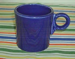 VINTAGE FIESTA COBALT BLUE COFFEE MUG TEA MUG  ~