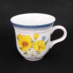 CUP YELLOW FLOWERS