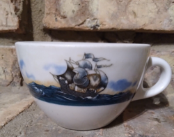 VINTAGE JACKSON CHINA FALLS CREEK PA USA 6OZ MUG/CUP OCEAN SAILING SHIP AT SEA