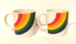 PRIDE VINTAGE FTD 1984 RAINBOW 12OZ COFFEE/TEA MUGS