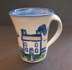 VTG M A HADLEY POTTERY LARGE FLARE COFFEE/TEA MUG FARMHOUSE 4.75