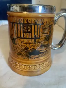 VINTAGE MUG PRINCESS HOUSE EXCLUSIVE EARTHENWARE BEER STEIN MADE IN ENGLAND