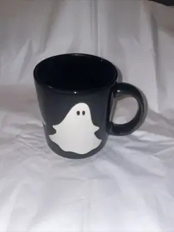 VINTAGE WAECHTERSBACH WHITE GHOST BLACK COFFEE MUG HALLOWEEN SPAIN