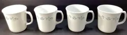 CORELLE COUNTRY COTTAGE COFFEE CUP MUGS VINTAGE BLUE HEARTS LOT OF 4