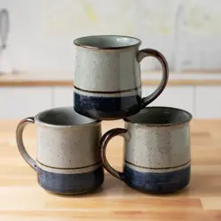 BLUE POTTERY STONEWARE