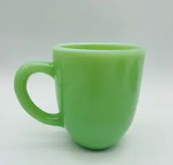 VINTAGE JADEITE GREEN COFFEE MUG CUP FIRE KING
