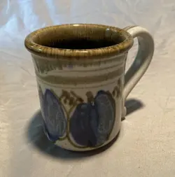 POTTERY MUG STAMPED
