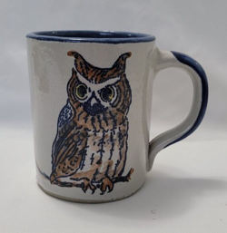 STONEWARE OWL MUG