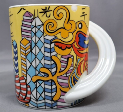 ROSENTHAL STUDIO LINE MUG CITY CUP #22 HONG KONG SIGNED YANG DRAGON VTG RARE