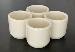VINTAGE SET OF 4 CORNING WWII NAVY WATCHMAN MILK GLASS MUGS HAND WARMER USA