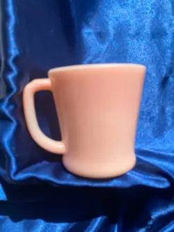 VTG FIRE KING PINK D HANDLE MUG