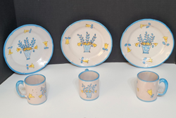 POTTERY PLATES CUPS