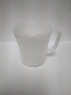 VINTAGE FIRE KING WARE USA MILK GLASS WHITE COFFEE CUP MUG 3 1/2