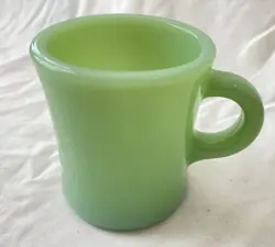 VTG FIRE KING JADEITE JADITE GREEN MUG OVEN WARE GLASS COFFEE CUP
