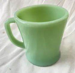 VTG FIRE KING JADEITE JADITE GREEN D HANDLE MUG OVEN WARE GLASS COFFEE CUP