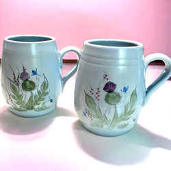 PAINTED THISTLE STONEWARE