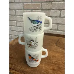 GLASS MUGS BLUE