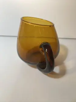 AMBER GLASS CUP